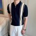Men's Clothing Luxury Premium Men's Short Sleeve Polo Shirt Summer Half Zip Collar Breathable Casual Knit Top T-Shirt Premium Quality_viptrois.com