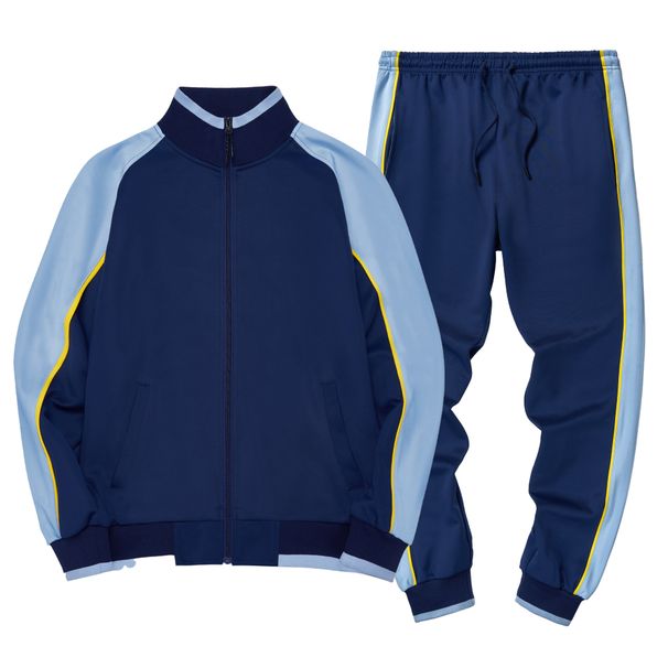Conjunto Deportivo Diario Para Hombre, Nuevo Estilo, Moda Europea Y Americana, Cuello Levantado, Primavera Y Otoño_viptrois.com