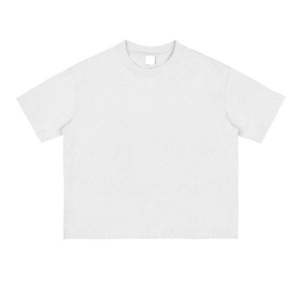 Square T-shirt Men's Heavyweight Shoulder Sleeves Large Size Cotton 240g Heavy Bottoming Shirt_viptrois.com