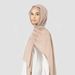 Women's Scarves Modal Solid Color Breathable Elastic Bucket Hat Plus Pearl Chiffon Same Color Scarf Headband 2 Piece Set_viptrois.com