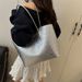Women's Bags Casual Commuting New Two Piece Mother And Child Solid Color Texture Popular One Shoulder Underarm Tote Bag Female_viptrois.com