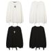 Men's Clothing Ripped Leather Round Neck Long Sleeved T Shirt High Street Bottoming Shirt _viptrois.com