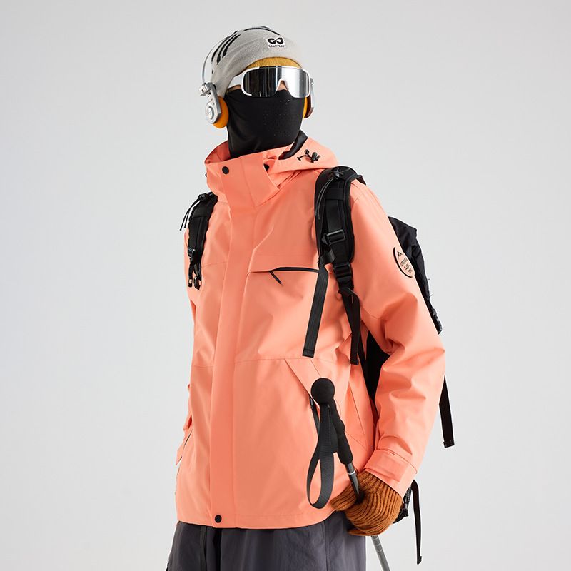 Unisex 3-in-1 Waterproof Windproof Jacket With Detachable Fleece Lining For Hiking, Camping & Extreme Weather_viptrois.com
