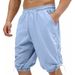 Men's Linen Blend Drawstring Shorts - Hawaiian Streetwear Style Casual Knee-Length Shorts With Side Pockets - Relaxed Fit Breathable Summer Shorts_viptrois.com