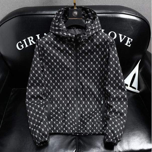 autumn new sports training casual hooded contrasting color side zipper jacket skinfriendly and comfortable jacket suit for men_viptrois.com