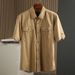 Men's Clothing Short Sleeved Shirt Men's Summer Ice Silk Shirt Men's Top Clothes Trendy Brand Summer Casual Workwear Jacket Inch Shirt_viptrois.com