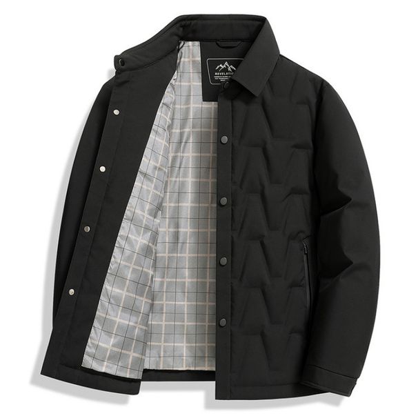 Foreign Trade Wholesale Cross-Border Main Promotion Hot-Selling Turn-Down Collar Button New Down Jacket Two Sets_viptrois.com