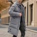 Men's Longline Down Jacket - 550FP White Goose Feather, Windproof & Anti-Bacterial ( S-3XL, 3 Colors)_viptrois.com