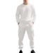 Men's Autumn Winter Heavyweight Jacquard Sweatshirt Set Casual Sportswear Two Piece Set_viptrois.com