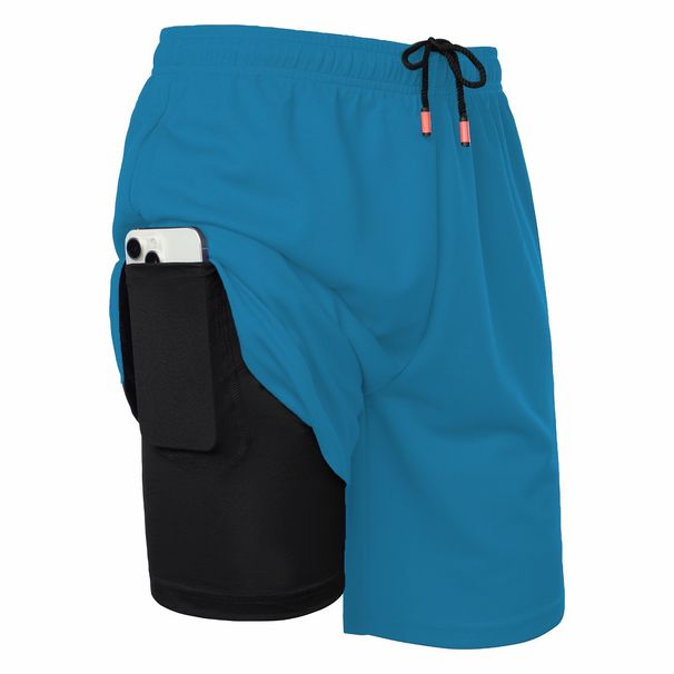 Men's Marathon Running Shorts Quick Drying Fitness Pants Anti Exposure 2 Piece Set_viptrois.com