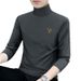 High Collar Spring And Autumn Long Sleeve T-Shirt Men's Korean Style Pure Cotton Warm Base Shirt One Piece Dropshipping_viptrois.com