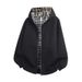Unisex Vintage Plaid Hooded Zip-Up Sweatshirt - Oversized Casual Pullover For Men & Women_viptrois.com