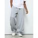 Men's Streetwear Jogger Pants - Trendy Straight-Leg Sweatpants (Breathable, Stretch Waist, Unisex Oversized Fit For Casual & Skate Style)_viptrois.com