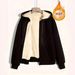 Cozy Fleece Hooded Jacket For Women – Stylish Winter Pullover With 3D Embroidery (Casual & Elegant)_viptrois.com