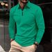 Men's Clothing Waffle Knit Long Sleeve T-Shirt - Relaxed Fit Crew Neck Casual Top (6 Colors) | Breathable Poly-Cotton Blend | Machine Washable_viptrois.com