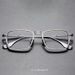 Japanese Retro Pure Titanium Eyeglasses For Myopia Men Ultra-light Square Frame Adjustable Number Of Discolored Myopia Glasses For Men_viptrois.com