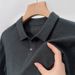 Loom Loom 2023 Autumn Men's Knitted Polo Turn-down Collar Straight Fit European And American Simple Youth Fashion Urban Solid_viptrois.com