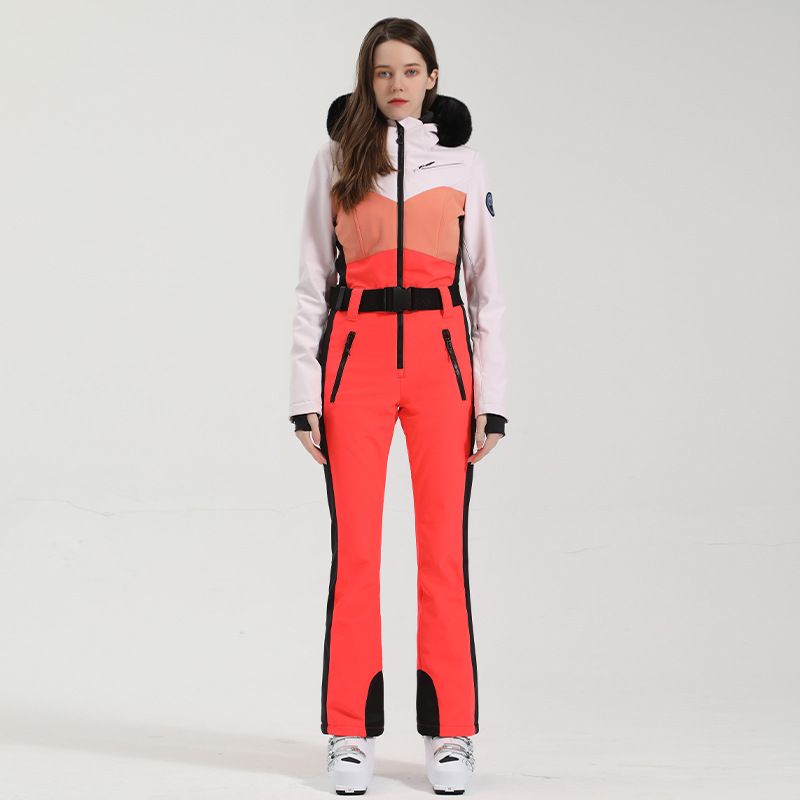 Men's Clothing Double Board Ski Suit Women's One Piece New Waterproof Warm Stitching Waist Ski Suit Ski Equipment_viptrois.com