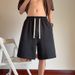 Men's Jacquard Pattern Casual Shorts 5-Inch Inseam Heavyweight Cotton Loose Fit Athletic Summer Shorts_viptrois.com