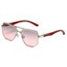 Retro Square Sunglasses - Wood Grain & Leopard Print, UV400 Protection, Double Bridge Design Fashion Trends Hot-selling_viptrois.com