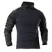 Men's Clothing Men's Black Tactical Frog Suit Top Quick Drying Long Sleeve T-Shirt Slim Fit Military Enthusiast Outdoor Training Uniform_viptrois.com