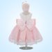 Infant And Young Children's Dress Lace Color Matching Baby One Year Old Dress Bow Clothing Manufacturer_viptrois.com