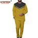 Men's clothing African ethnic solid color cotton men's casual jacket + pants_viptrois.com