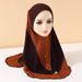 Women's Hijab summer new headscarf denim contrast color stitching style pullover headscarf ladies headscarf_viptrois.com