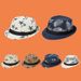 Travel Visor British Summer Women's Hat Maple Leaf Print Papyrus Jazz Hat_viptrois.com