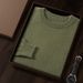 Nordmann Men's Cashmere Sweater Autumn Winter Base Shirt Business Casual Loose Fit Plus Size Warm Long Sleeve Top Solid Color_viptrois.com