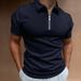 Men's Casual Polo Shirt - Short Sleeve Lapel Collar T-Shirt_viptrois.com
