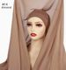 Women's Scarves New Lazy Chiffon Convenient Headscarf Magnet Buckle Fixed Anti Drop Solid Color Versatile Scarf Spot_viptrois.com