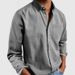 "Men's Long Sleeve Casual Shirt - Breathable Cotton Blend, Classic Button-Up Design For Everyday Wear (Multiple Colors & Sizes)"_viptrois.com