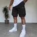 Men's Clothing Shorts Beach Casual Pants Large Loose Solid Color Drawstring Shorts_viptrois.com