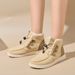 New snow boots men plus fleece thickened large size couple cotton boots warm cotton shoes_viptrois.com