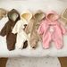 Baby clothing Baby clothes winter clothes for boys and girls baby full moon clothing crawling suit plus cashmere warm suit newborn onesie tide_viptrois.com