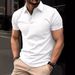 Best-Selling Men's Short-Sleeved Polo Shirt Lapel Button Solid Color Men's T-Shirt Summer Casual Comfortable Golf Men's Clothing_viptrois.com