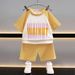 New Summer Children's Suit Casual Boy Clothes Boy Waffle Short Sleeved Shorts Two Piece Loose Summer Clothes_viptrois.com