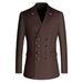 CT Men's Professional Business Casual Fashion Double-Breasted Dark Blue Black Gray Slim Fit Suit_viptrois.com
