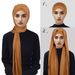 Pure Cotton Tube Hat & Modal Headscarf 2-Piece Set - Soft Breathable Base Hat With Long Scarf (Comfortable & Stylish, Women's Fashion Accessories)_viptrois.com