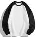 Year Round Spot 2025 Autumn New Men's Fashion Trend Raglan Sleeve Round Neck Color Matching Large Size Sweatshirt Bottoming Shirt_viptrois.com