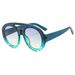 Men's Sunglasses Retro Oval Double Beam Glasses Cool Square Shoot Trendy Sun Protection Sunglasses Women's Large Frame Fashion Sunglasses Street_viptrois.com
