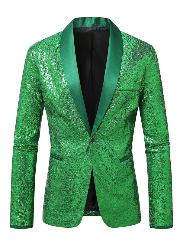 Loom Cross-Border Wholesale New Sequin Blazer European And American Men's Nightclub Jacket Banquet Performance Dress_viptrois.com