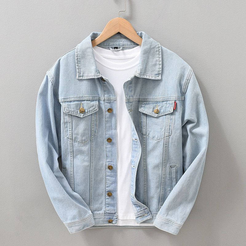 Men's Clothing Heavyweight Denim Jacket For Men Spring And Autumn Loose Trendy Brand Handsome Japanese Workwear Jacket_viptrois.com