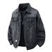 Men's Clothing National Trend Style Denim Jacket Slim Fit Comfortable Long Sleeve Thick Top Trendy New Arrival Large Size Printed Jacket Men_viptrois.com
