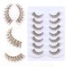 New Product Multi-pair Synthetic Eyelash Three-dimensional Curled Brown Eyelash Transparent Stem_viptrois.com