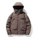 Pure Winter Workwear Jacket Men Short Casual Trendy Brand Windbreaker Coat White Duck Down Thickened Hooded Clothing_viptrois.com