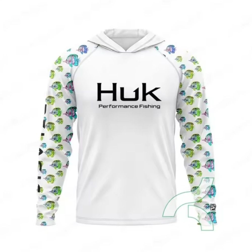 Men's Clothing Long Sleeved Hooded Fishing Suit Light Sunscreen UV Protection Fishing Suit_viptrois.com