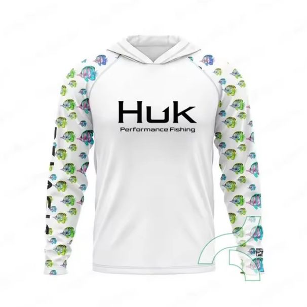 Men's Clothing Long Sleeved Hooded Fishing Suit Light Sunscreen UV Protection Fishing Suit_viptrois.com