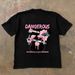 2025 Summer New Printed Short-sleeved Versatile Loose Half-sleeved Trendy Couple Clothes Loose Ins Casual T-shirt_viptrois.com